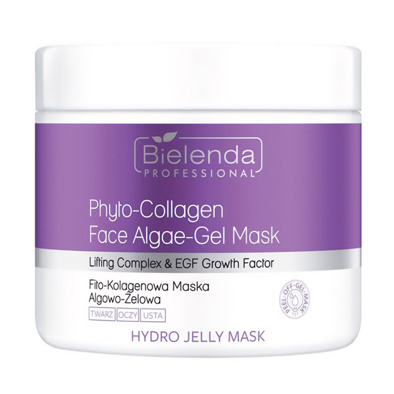 Фітоколагенова водоростево-гелева маска для обличчя Bielenda Professional Hydro Jelly Mask Phyto-Collagen Face Algae-Gel Mask, 190 г